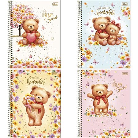 Caderno 10X1 Capa Dura Love Bears 160FLS PCT.C/04