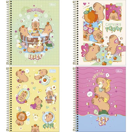 Caderno 10X1 Cp.dura Colegial Capyclub 120FLS PCT.C/04