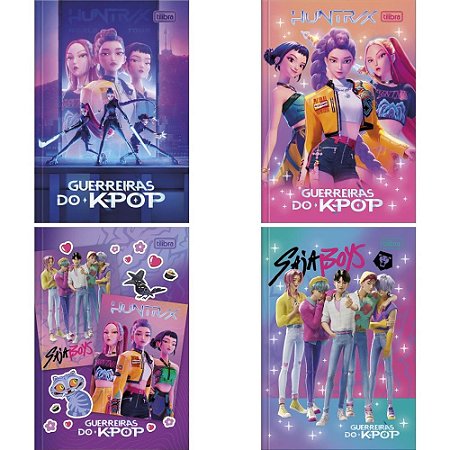 Caderno Brochura 1/4 Capa Dura Guerreiras do K-POP 80FLS PCT.C/05