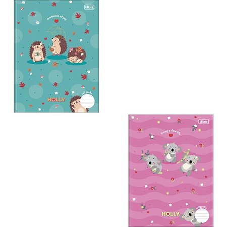 Caderno Caligrafia Capa Dura HOLLY 40FLS Brochura VERT. PCT.C/05