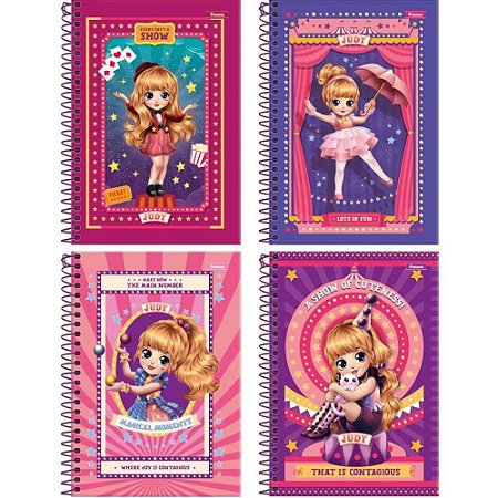 Caderno 01X1 Capa Dura JUDY 80FLS PCT.C/05