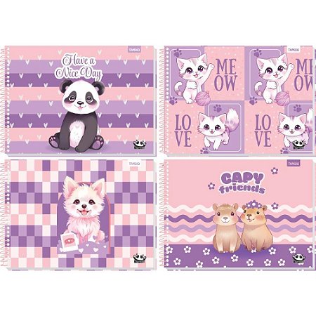 Caderno Desenho UNIV Capa Dura Kawaii 48 Folhas PCT.C/04