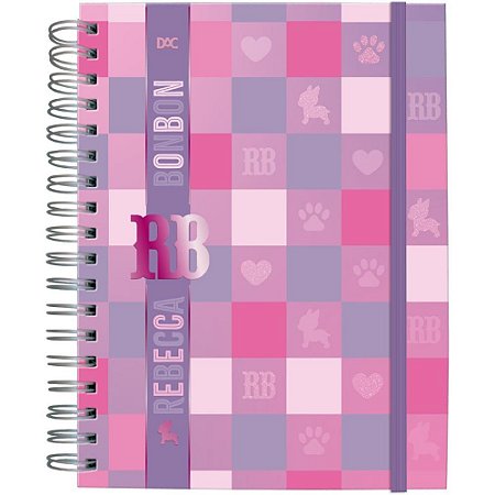 Caderno 01X1 Capa Dura Rebecca Bonbon SMART C/ELASTIC