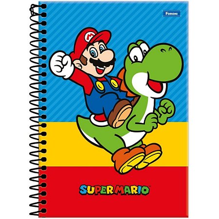 Caderno Espiral 1/4 Capa Dura Super Mario BROS 80FLS PCT.C/05