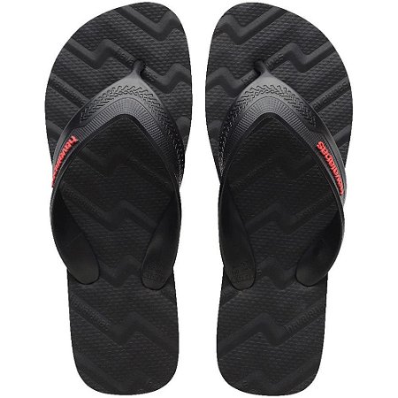 Chinelo Havaianas Masculino TRACK Waves 45/6 Preto PAR