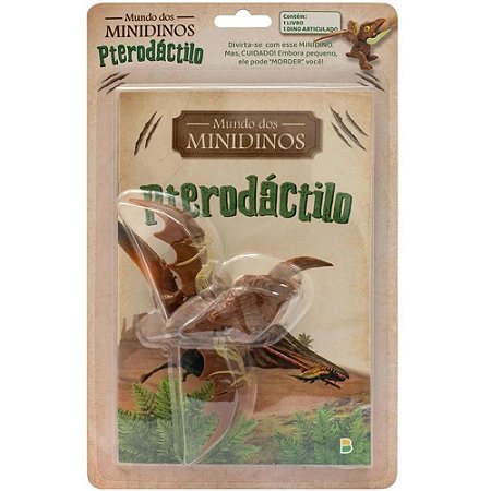 Livro Brinquedo Ilustrado Mundo dos Minidinos:pterodacti