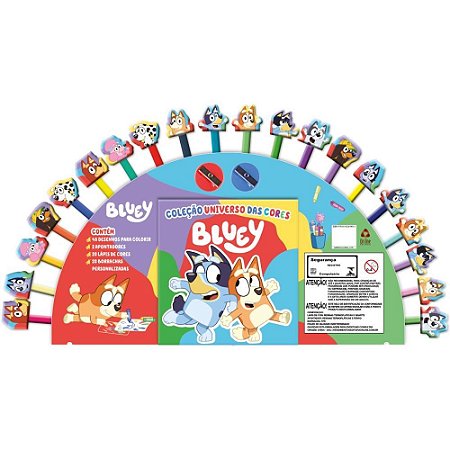 Livro Brinquedo Ilustrado Bluey Universo das Cores