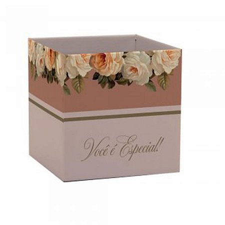 Cachepot Paper Decorado Pote 15 Giullia Quadrado 15X15 PCT.C/10