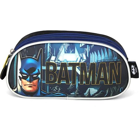 Stojo Triplo Batman Preto Oficial – 3 Compartimentos com Zíper