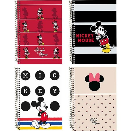 Caderno 10X1 Capa Dura Mickey e Minnie 160FLS PCT.C/03
