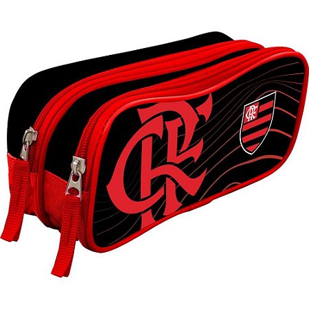 Estojo Duplo Flamengo PRETO/VERMELHO