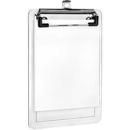 Prancheta Plastica A6 Cristal SLIP C/50 Folhas