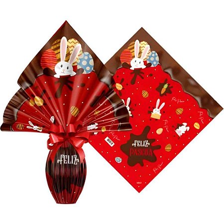 Embalagem P/OVO de Pascoa 39X39CM Chocolatier Vermelho PCT.C/25