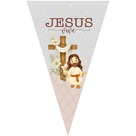 Embalagem para TRUFA/CONE Cone Pascoa Crista 18X30CM PCT.C/50