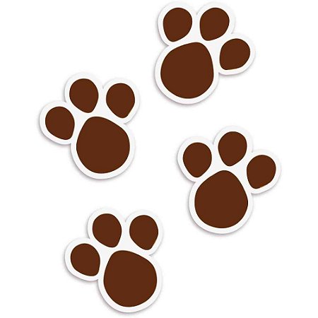 Adesivos Decorados Pascoa Patinhas Marrom PCT.C/24