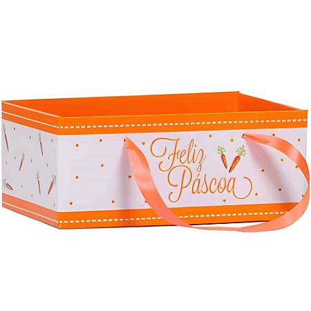 Cachepot Paper Decorado Feliz Pascoa C/ALCA 24X15X10CM PCT.C/05