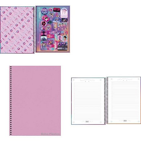 Caderno 01X1 Capa Dura Guerreiras do K-POP 80FLS UNID