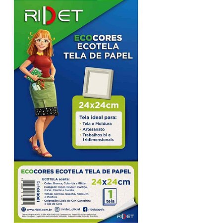 Tela Painel para Pintura Ecotela em Folhas 24X24CM