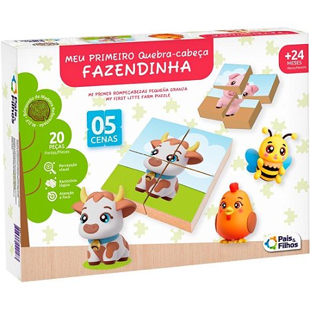 QUEBRA-CABECA Madeira Meu Primeiro Q.cabeca Fazendin