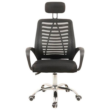 Cadeira Escritorio Giratoria Office Sion - Preto - Maxprint 100KG