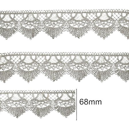 Aviamento Renda Guipir 13.7M. 68MM BRANC Rolo