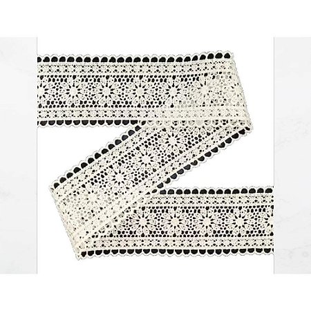 Aviamento Renda Guipir 13.7M. 55MM BRANC Rolo