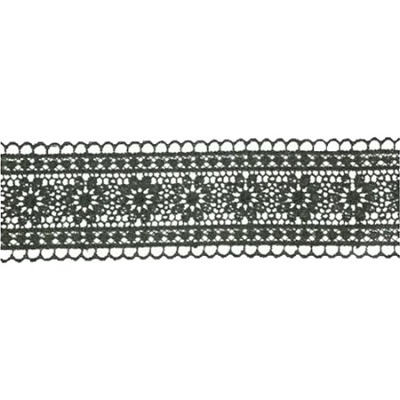 Aviamento Renda Guipir 13.7M. 55MM Preta Rolo