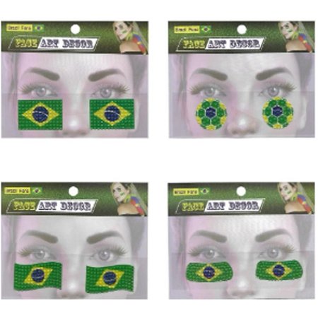 Copa do Mundo Adesivo Facial C/MINI Pedras(s PCT.C/12