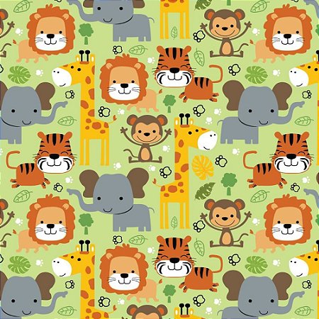 Papel Presente Bobina Couche 60CM. MOD.122 Bichinhos BO-100MTS