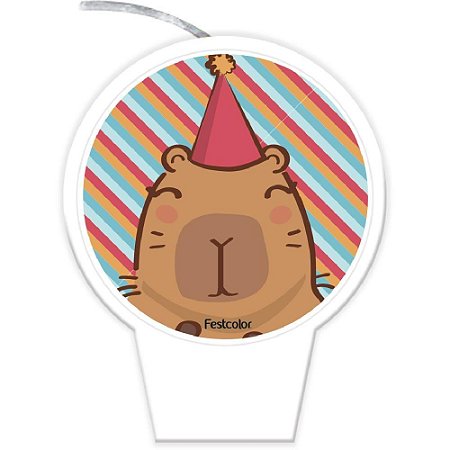 Vela para Aniversario Capivara Plana