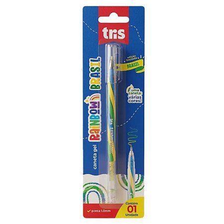 Copa do Mundo Caneta GEL TRIS Rainbow Branca
