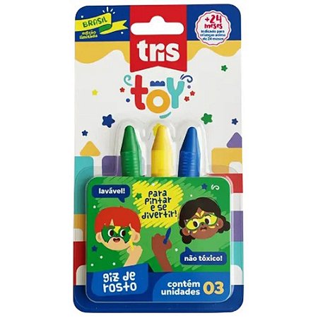 Copa do Mundo GIZ Facial TRIS TOY VERDE/AMAR Blister