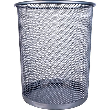 Lixeira para Escritorio Aramado 8,5L Prata (7908683991659)