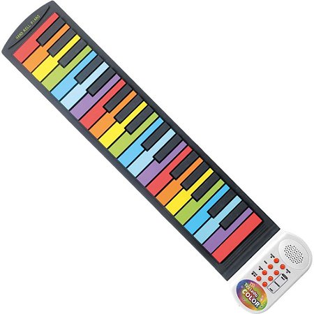 Teclado Infantil Color Flexivel 37 Teclas