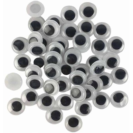 Artesanato OLHO Movel 15MM Preto PCT.C/50