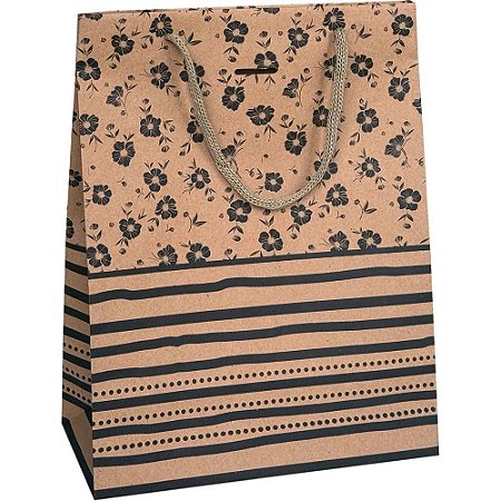 Sacola para Presente Decorada KRAFT GD 29X40X12CM (S) PCT.C/10