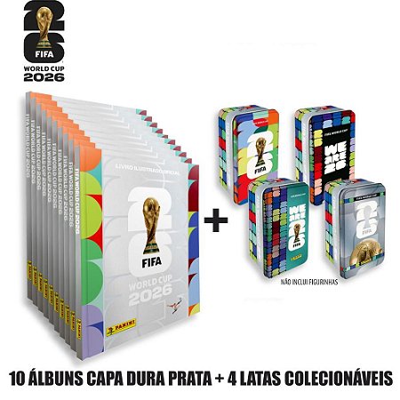 Copa Panini 2026 ALBUM CD PRATA+4 Latas Classic CX.C/10