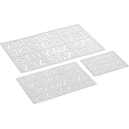 Normografo KIT C/3 Reguas - Waleu