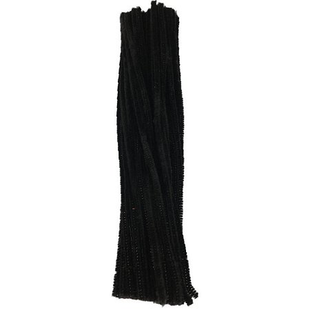 Acessorio para Cabelo Haste de Chenille Preto PCT.C/100