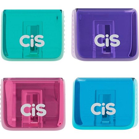 Apontador com Deposito CIS 322 4 Cores Sortidas DP.C/24