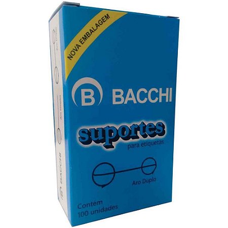 Suporte para Etiqueta Alfinete com ARO Duplo 100 UNI Caixa