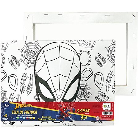 Tinta Guache Homem ARANHA Tinta+tela P/PINT