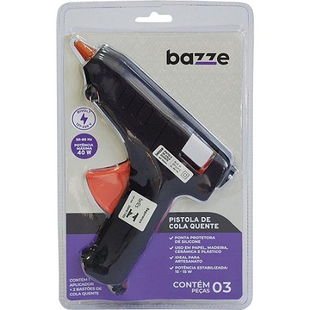 Pistola de Cola Quente Bazze 40W Grande Bivolt