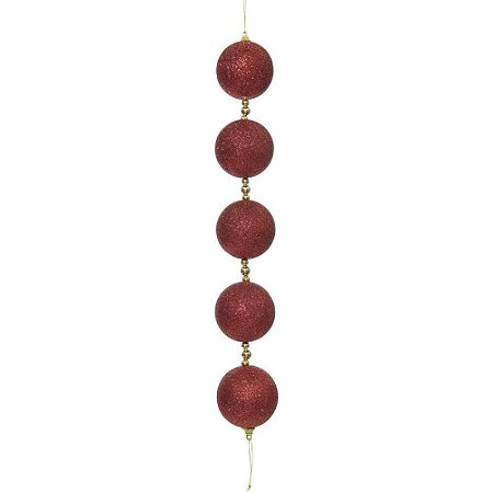 Artigo para Decoracao Natal Bolas DEC. 40CM Borgonha C/GLI
