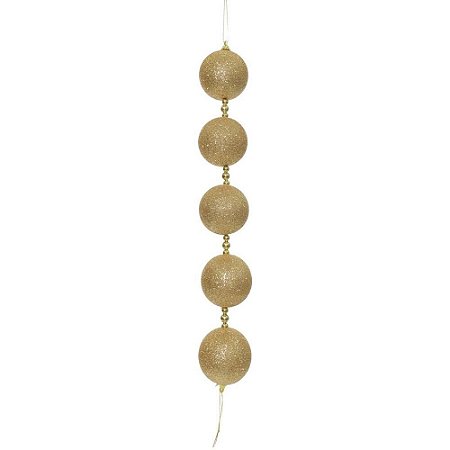 Artigo para Decoracao Natal Bolas DEC. 40CM Ouro C/GLITTER
