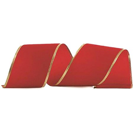 Fita ARAMADA Natal 100MMX4,57M Veludo Vermelho PCT.C/03