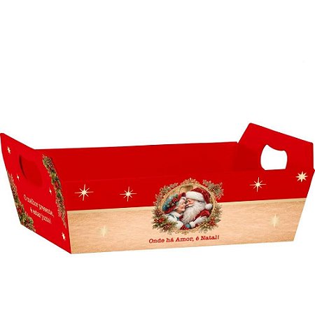 Cesta de Papel Magia de Natal P 21,5X8X15CM PCT.C/04