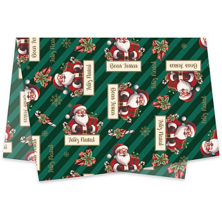 Papel Seda Decorado 50X70CM Doce Natal PCT.C/50