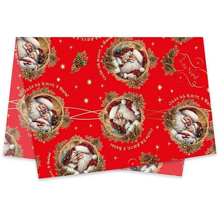 Papel Seda Decorado 50X70CM Magia de Natal PCT.C/50
