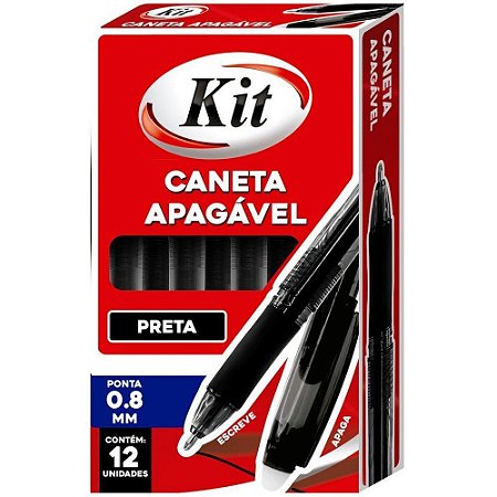 Caneta Esferografica Apagavel Multiuso Preto Caixa